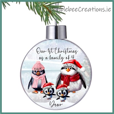 1st Christmas as a Family of 4 Christmas Bauble